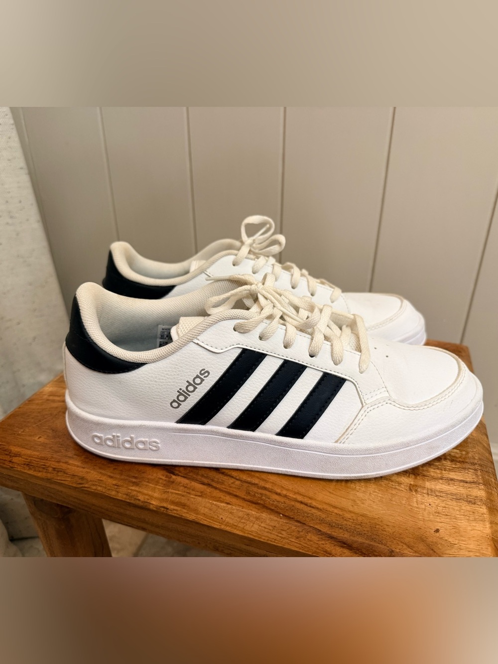 adidas White Black Classic Court Sneakers